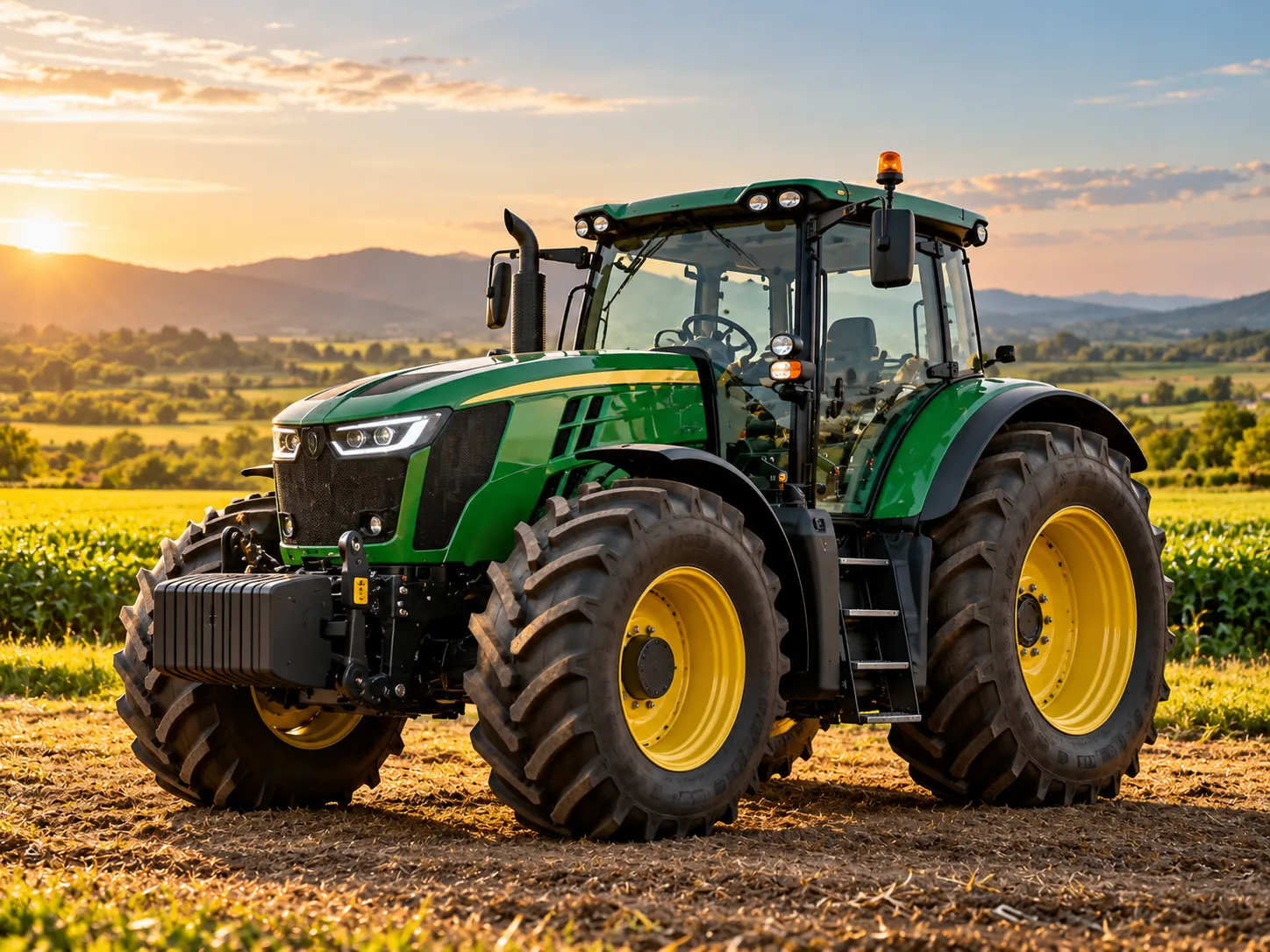 Illustrative agricultural tractor